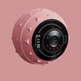 Rechargeable High Intensity Vibration Massage Ball For Muscle And Fitness, Electric Fascia Release For Neck, Back And Feet, USB Charging, For Hee (Option: Pink)