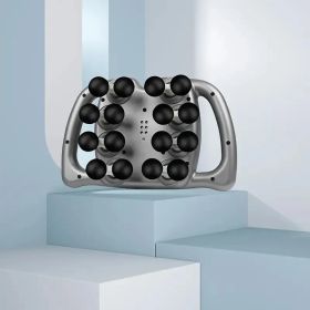 16 Head Fascia Gun, Full Body Massager, Instrument For Waist Back, Legs, Arm Muscle Relaxation, Home Multi-part Massage Gun (Option: Grey)