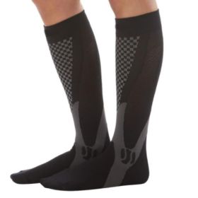 Compression Socks For Men&Women Best Graduated Athletic Fit For Running Flight Travel Boost Stamina Circulation&Recovery Socks (Option: Black 6PC-S M)