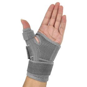 1pc Wristband New Left And Right Hand Universal Outdoor Sports Thumb Support Wristband; Orthopedic Finger Protection Compression Finger Sleeve (Color: Grey)