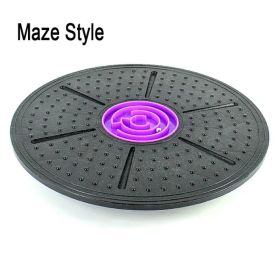 Yoga Balance Board Disc Stability Round Plates Exercise Trainer For Fitness Sports Waist Wriggling Fitness Balance Board-C; Exercise Equipment Fo (Color: Purple)