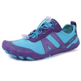 Couples fitness sneakers outdoor beach swimming shoes anti-slip wear-resistant men's and women's running shoes yoga shoes professional upstream s (Color: Purple moon, size: 39)