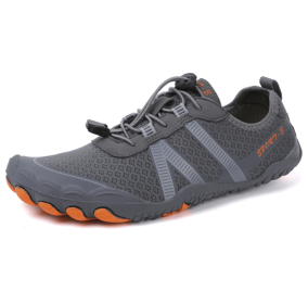 Couples fitness sneakers outdoor beach swimming shoes anti-slip wear-resistant men's and women's running shoes yoga shoes professional upstream s (Color: Dark grey, size: 43)